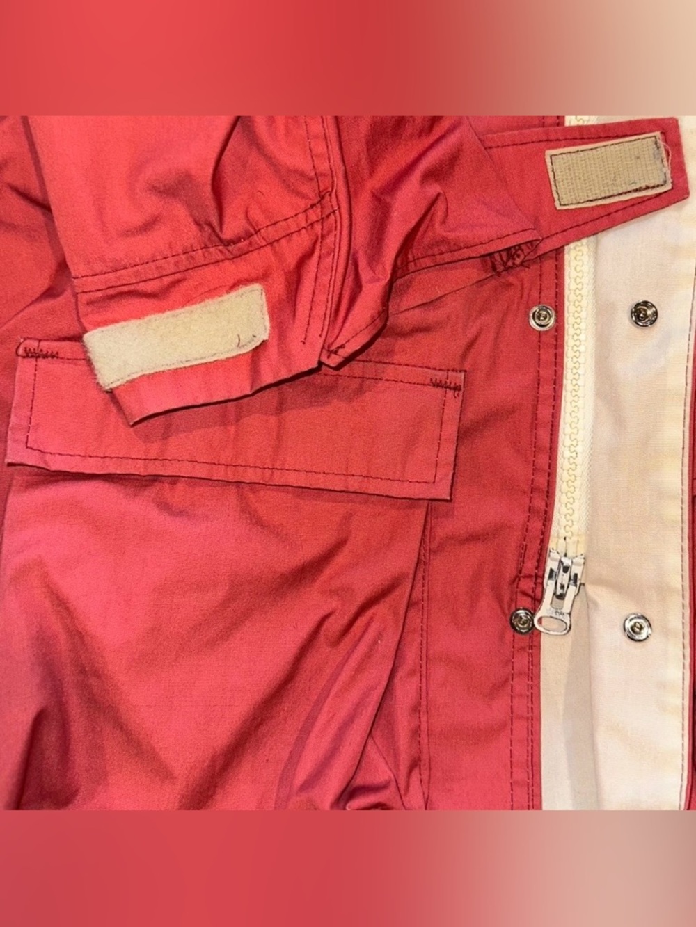 Vintage Woolrich Parka Women’s Salmon Red Hooded Outdoor Hiking Jacket Sz M - Picture 8 of 12